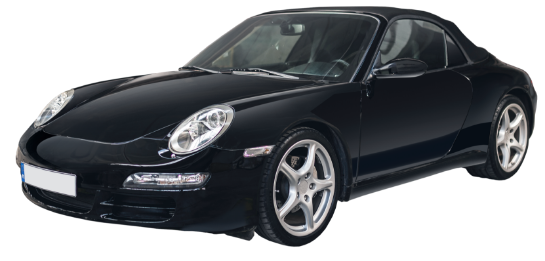 Black Porsche car in frame with Before check/After check in autoDNA switch.