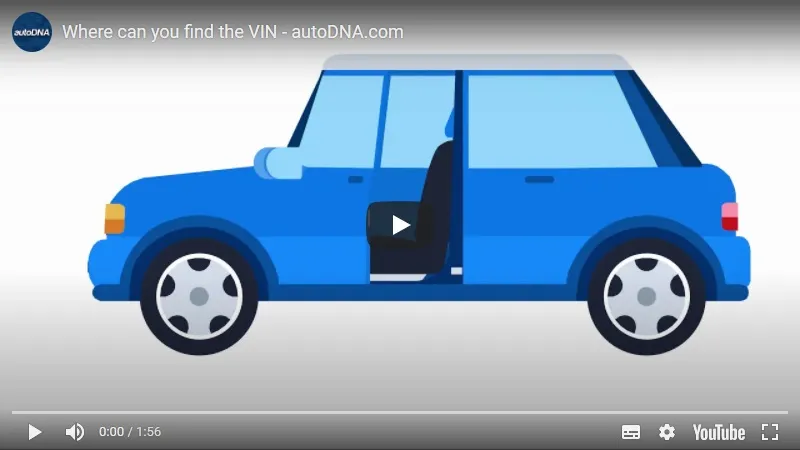 Where to find VIN &ndash; video from autoDNA