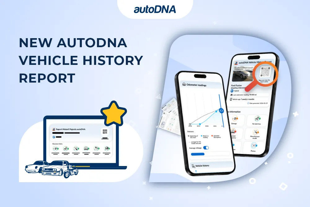 New autoDNA Vehicle History Report